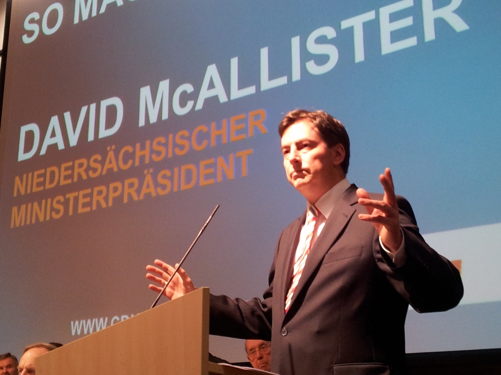 Hauptredner auf dem Landesparteitag: Ministerpräsident David McAllister